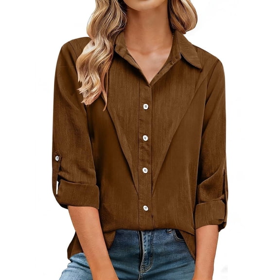 Casual Outfits for Women Daily Casual Shirts Long Sleeve Shirts Tops Casual Blouses Loose Fit Shirt Womens Fashion Clothing