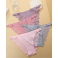 thumbnail image 2 of Finetoo Lace Underwear for Women No Show Bikini Soft Breathe Seamless Panties Ladies Cheeky Hipster 5 Pack, 2 of 3