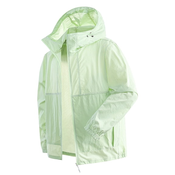 Yaoyar Men's Lightweight Waterproof Rain Jacket with Hood for Golf Hiking Travel Lightweight Windproof Outdoor Coat