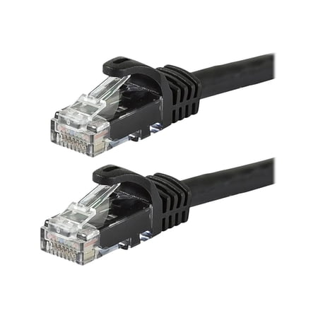 UPC: 0757901813139 | Monoprice FLEXboot Series – Patch cable – RJ-45 (M) to RJ-45 (M) – 50 ft – UTP – CAT 5e – snagless  stranded – black