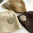 thumbnail image 2 of CoCopeaunts Women Bucket Hat Knitted Thick Fisherman Hat Winter Fashion Cute Outdoor Warm Handmade Hook Flower Ladies Bucket Cap, 2 of 8