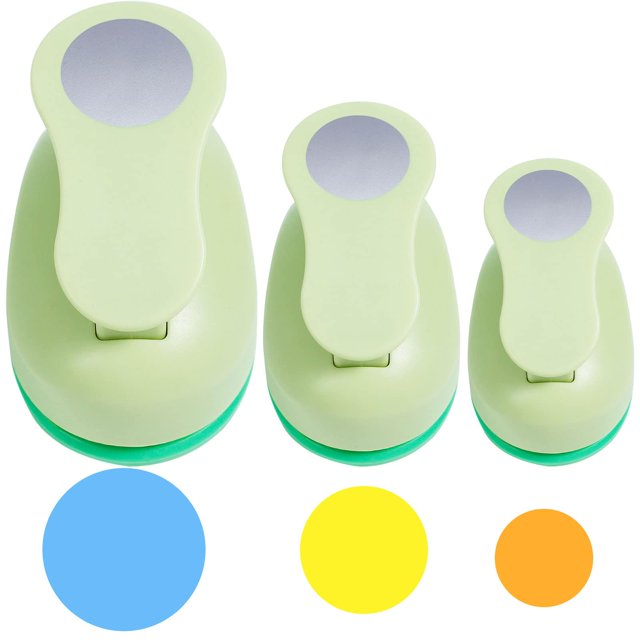 Hole Punch UCEC - Cortador circular de papel (3 unidades, 1 a 2,5 cm)