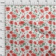 thumbnail image 2 of oneOone Viscose Jersey Fabric Leaves & Peony Floral Print Fabric BTY 60 Inches Wide, 2 of 5