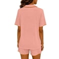 thumbnail image 2 of Naittoop Pajama for Women Set Short Sleeve Button Down Pajamas Sets Soft Lounge Sets for Women Sleepwear PJS, 2 of 5