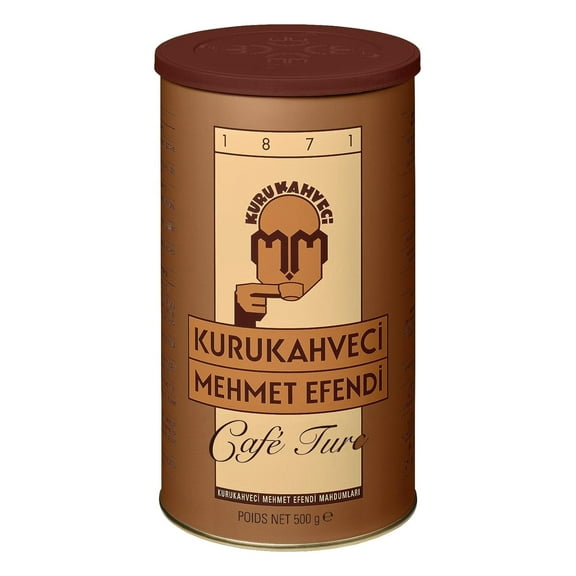 KURUKAHVECI MEHMET EFENDI Turkish Coffee, Arabica Beans, Roasted Ground,Rich Aroma, Fresh, Medium to Heavy-bodied, Original Taste Since 1871 (17.6 OZ / 500 Gr)