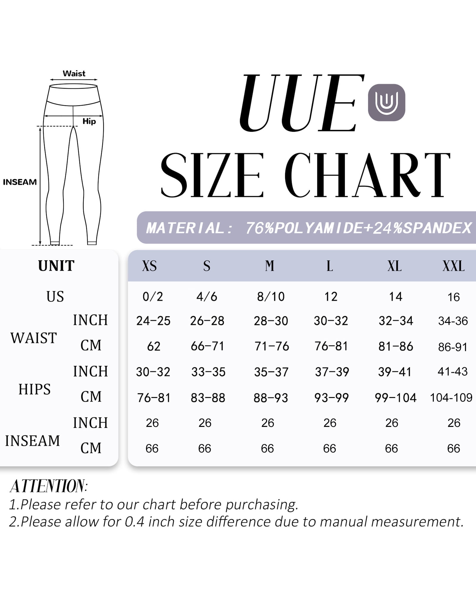 UUE 28Inseam Navy Blue Leggings with Pockets for Women, High