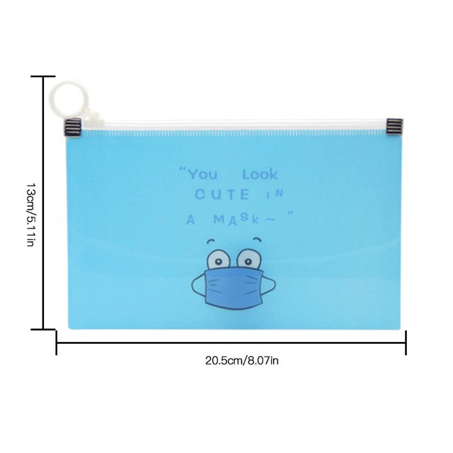 Cartoon Design Mask Storage Bag Outdoor Hiking Traveling Camping Face Dust Mask Holder Pouch
