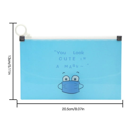 Cartoon Design Mask Storage Bag Outdoor Hiking Traveling Camping Face Dust Mask Holder Pouch