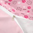 thumbnail image 4 of Homewish Dog Paw Twin Duvet Cover,Cartoon Pet Twin Bedding,Pink,Puppy Print Decor,Pink Reversible,2 Pieces,1 Duvet Cover and 1 Pillowcase, 4 of 6