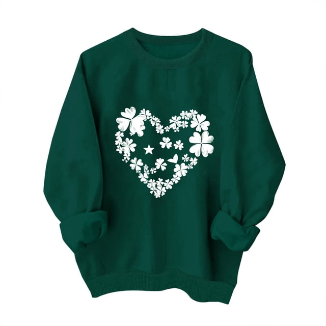Chandail à Capuchon de la Saint-Patrick pour Garçons et Filles à Manches Longues Col Rond Imprimé Doux Lightw8