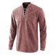 thumbnail image 1 of Camisas Deportivas Hombre Blusa informal de manga larga para hombre, estilo nacional, estilo vintage, estilo vintage (Red, XL), 1 of 5