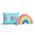 thumbnail image 4 of Lush Decor Unicorn and Rainbow Quilt Bedding Set for Girls - Full / Queen - 5 Pieces, 4 of 7