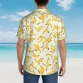 thumbnail image 4 of Pofeuu Banana Print Hawaiian Shirt for Men Sleeves Casual Button Down Summer Beach Dress Shirts T-Shirts,Small, 4 of 7