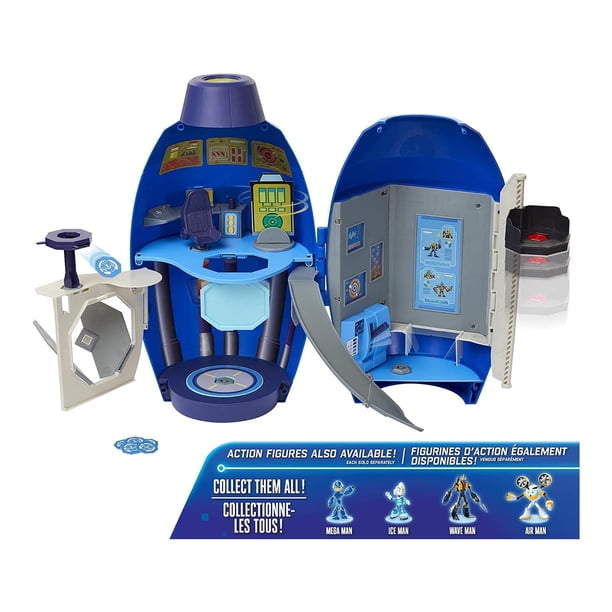 Playset Mega Man cargó por completo el laboratorio de transformación de Mega Buster