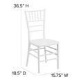 thumbnail image 3 of Emma + Oliver 2 Pack White Resin Stackable Chiavari Chair - Banquet and Event Furniture, 3 of 12