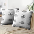 thumbnail image 3 of LALILO Throw Pillow Covers Retro Run Club Badges And Badges Cushion Cover 18" x 18", 2 Pack, 3 of 6