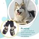 thumbnail image 3 of Greeniant 4 piezas de zapatos para mascotas lindo algodón lluvia nieve botas conjunto de calcetines buena elasticidad con suela de goma cubierta de pata Ropa para mascotas amor negro L Greeniant PT003813-15B, 3 of 6