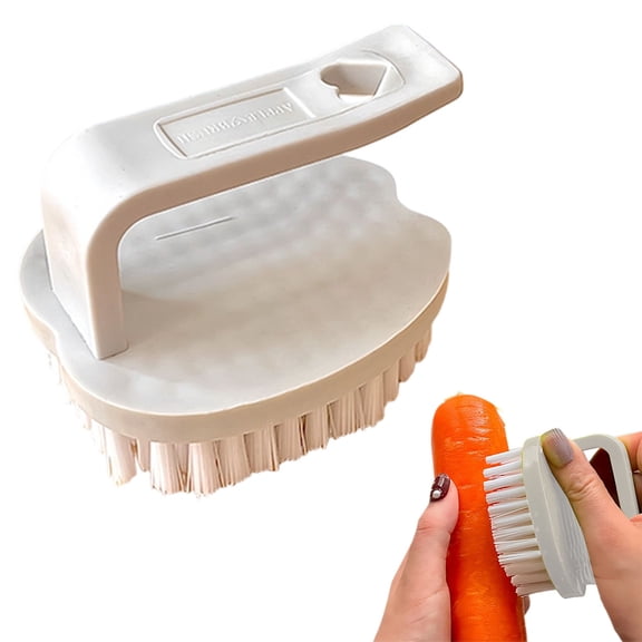 Vegetable Scrubber Brush- 1 Pack Fruit and Vegetable Brushes,Vegetable Brush Scrubber for Food,Veggie Wash Brush with Stiff Bristles Vegetable Cleaner Brush for Fruits,Potatoes,Carrots & More