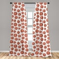 thumbnail image 5 of Ambesonne Basketball Curtains, Realistic Style Ball, Pair of 28"x95", Pale Cinnamon White, 5 of 5