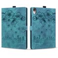 thumbnail image 2 of FJLBDE Case for Lenovo Tab P11 11.0 Inch TB-J606F with Stand, Card Slot, Embossed Cat PU Leather Cover, Green, 2 of 7