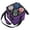 Purple-4 Cup, variant on Evjurcn 6 Cup Drink Carrier with Handle, Portable Reusable Coffee Cup Drink Caddy with Detachable Compartment, for Car and Delivery, Dark Gray