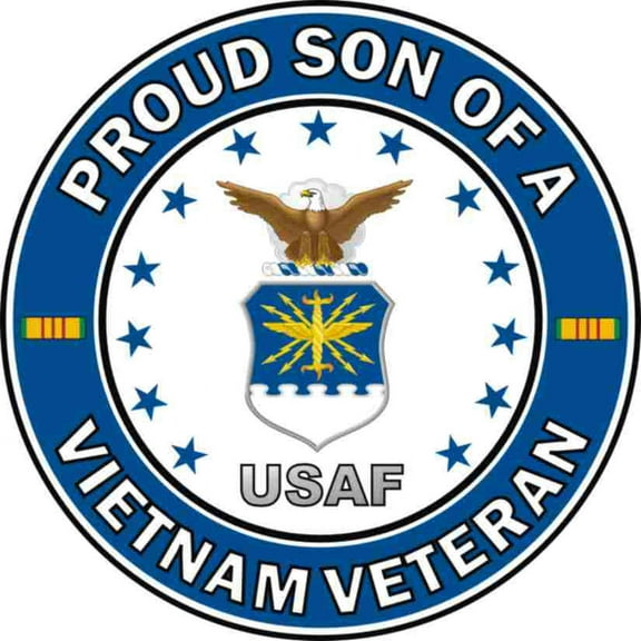 3.8 Inch U.S. Air Force Proud Son of a Vietnam Veteran