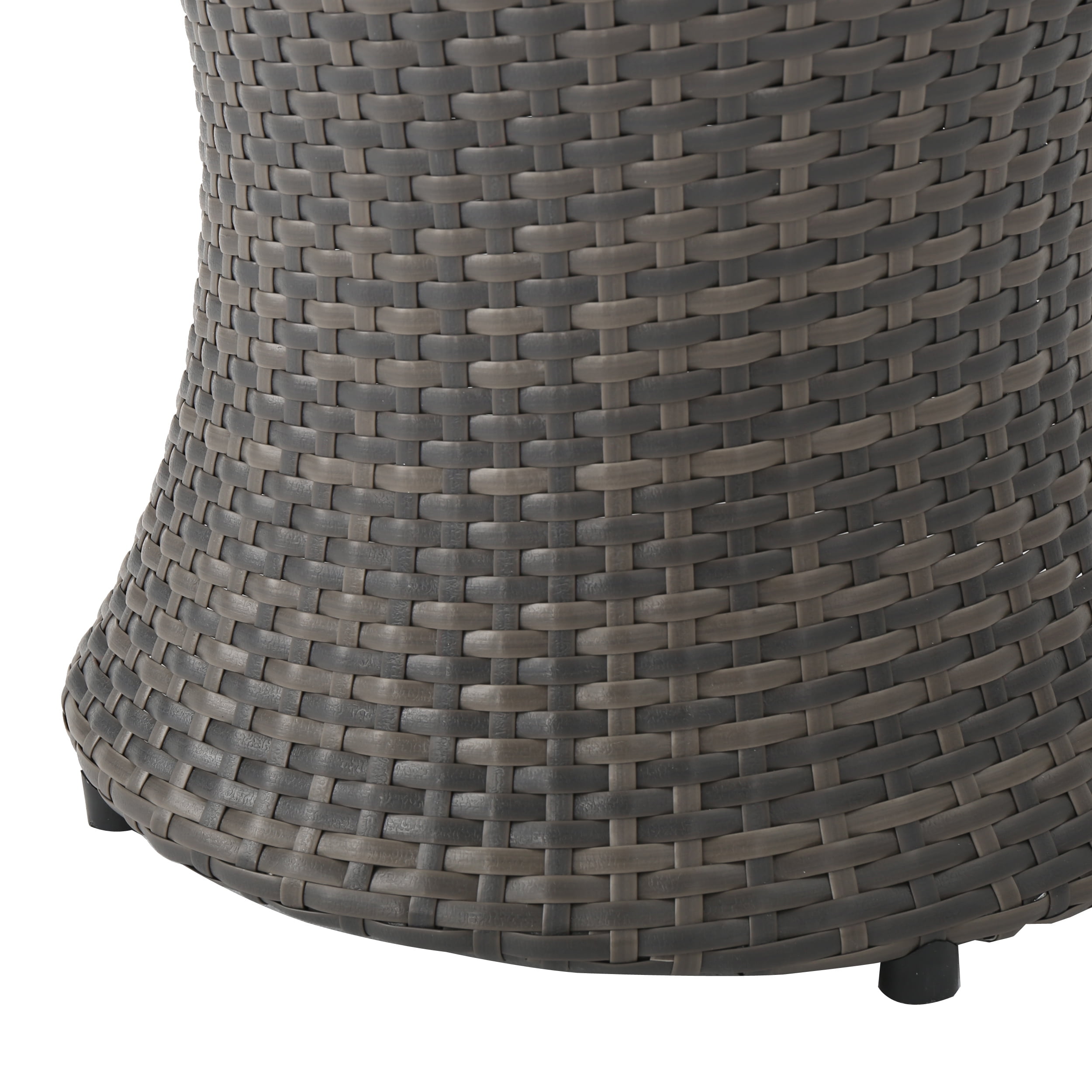 Beasley Wicker Outdoor Accent Table, Grey
