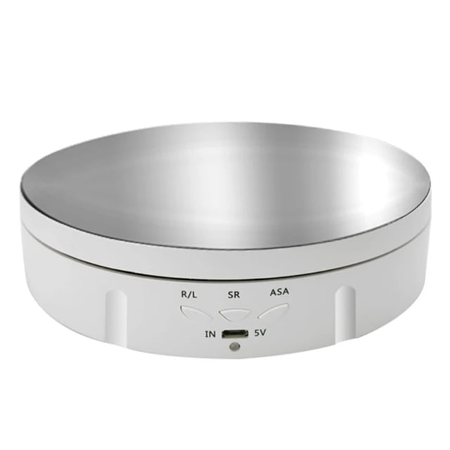 3 Speeds 14.6cm Intelligent Electric Rotating Display Stand Mirror Turntable Jewelry Holder Battery/USB Power ,Quiet and Smooth