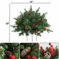 thumbnail image 2 of Holiday Planter Filler with LED Lights Christmas Outdoor Faux Planter Decoration for Porch Yard Patio Winter Festive Home Decor, 2 of 6