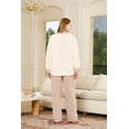 thumbnail image 3 of U2SKIIN Womens Fleece Pajama Set, Fluffy Pullover Sleepwear Soft Plush Pjs Lounge Fuzzy Pjs set,(Off White,S), 3 of 5