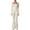 White, variant on WMTBSRSW Long Sleeve Jumpsuits for Women Square Neck Flare Wide Leg Full Length Romper Playsuit Slim Fit Yoga Bell Bottoms Flare Jumpsuits