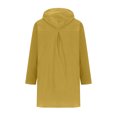 thumbnail image 5 of Lilgiuy Women's Spring And Autumn Cotton And Linen Hooded Long-Sleeved Top Shirt Coat Solid Color Button Mid-Length Coat(Yellow,XL) Winter Fashion 2022, 5 of 5
