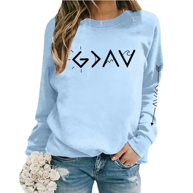 Huaizzzy Chandails en Molleton Oversize pour Femmes Manches Longues Col Rond Imprimé Lettres Légers Amples Blouse Haut à Capuche Chandails Chauds d'Automne pour Femmes Veste de Survêtement Grande Légère pour Femmes