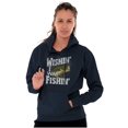 thumbnail image 3 of Wishing I was Fishing Largemouth Bass Unisex Plus Fleece Graphic Hoodie Brisco Brands 2X, 3 of 4