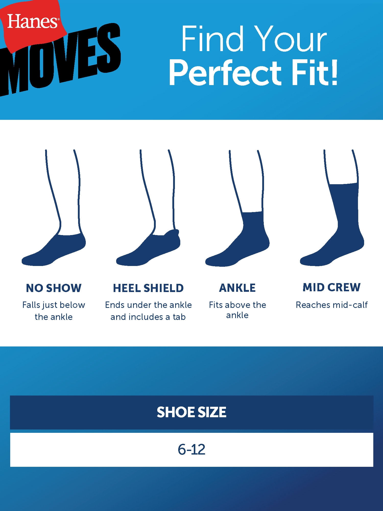 Hanes Mens No-Show Socks Pack with Heel Shield, 3-Pack, Moves Impact Zone Cushion, Shoe Sizes 6-12