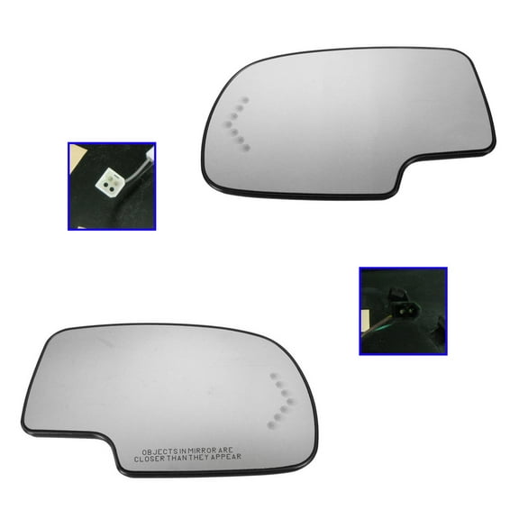 TRQ Mirror Glass Heated w/ Turn Signal & Set for Chevy GMC Cadillac MGA04985 Fits select: 2003-2007 CHEVROLET SILVERADO, 2003-2006 CHEVROLET TAHOE