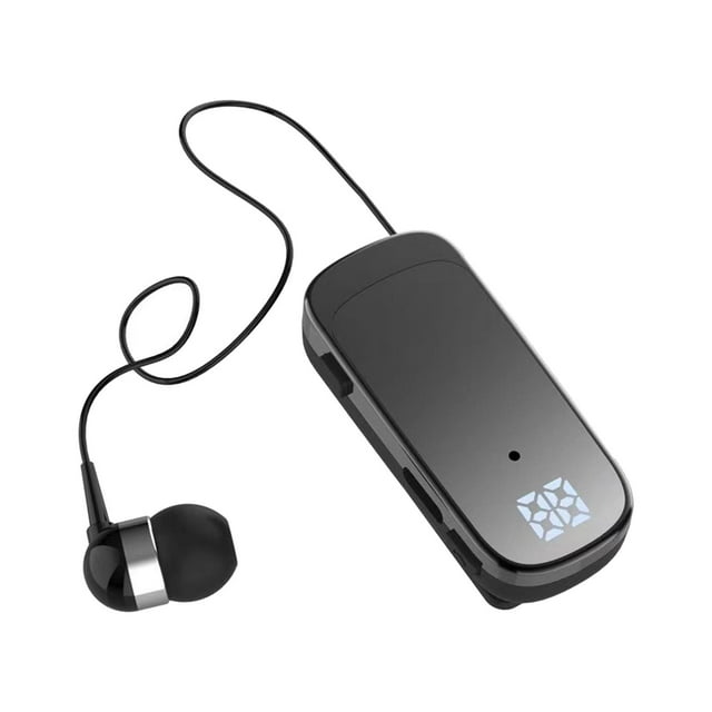 Écouteurs Lavalier Portables à Affichage LED, Écouteurs de Sport Durables, Réduction du Bruit, Noir