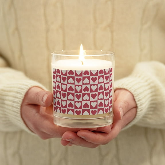 Glass jar soy wax candle