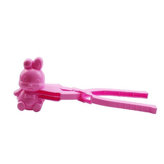 Snowball clip fabricante con bunny plástico snow pelea juguetes invernal Play rosa