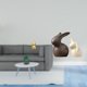 thumbnail image 2 of Juego De Calabaza De Latón Y Estatua De Cerámica, Adorno Feng Shui, Centros De Mesa De Conejito De Porcelana Para La Fiesta De La Primavera, Decoración De Pascua, Multifuncional, Recuerdo De, 2 of 8