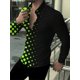 thumbnail image 1 of Camisa de hombre 2024, diseño de diseñador informal de moda, solapa con botones, manga larga, para hombre, para fiesta, graduación, deportes, gimnasio, talla grande, 1 of 6