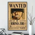 thumbnail image 3 of Póster autoadhesivo de One Piece, Orden de recompensa, Luffy, papel tapiz, figuras de Ace, Nami, decoración del hogar, pintura, Anime Zoro, arte de pared, Sanji, 3 of 5