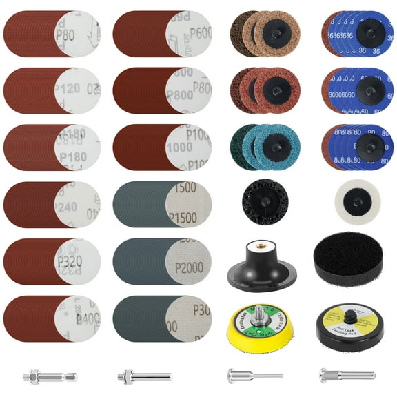 274 Pcs 2 Inch Sanding Discs Pad Enduring Die Grinder Sanding Disc Bit Accessory Easy to Operate Grinding Disc Kit for Metal