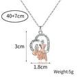 thumbnail image 2 of RV Regalos para mamá Collares para mamá de plata esterlina Amor para madre e hijo Collar con colgante de corazón Joyas Día de la madre Regalos de Navidad para mujeres Mamá Hija, 2 of 5