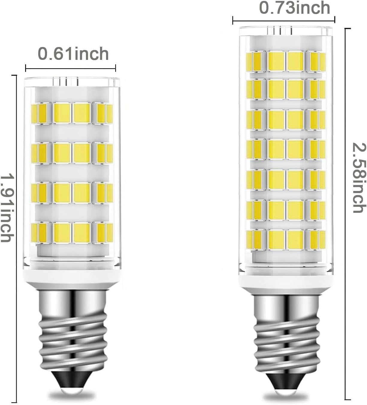 FEFEFW-E14 led Bulb E14 European Base Bulb Turkish Lamp Bulb Replace Dimmable 8W Equivalent 80W Incandescent Bulb, AC 110V Daylight White 6000K, 800LM (6000K)