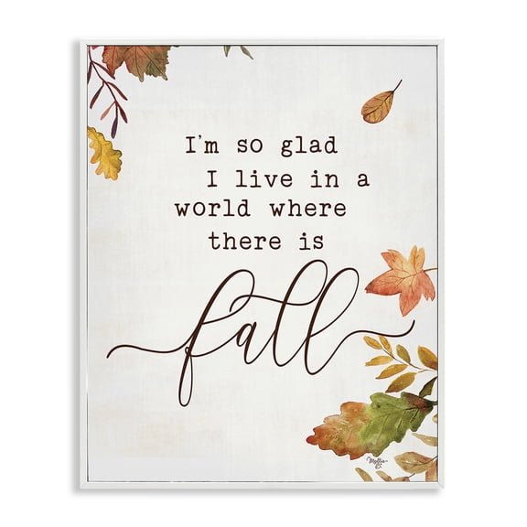 Stupell Industries Cottage A World With Fall White Framed Giclee Art, 11 x 14, by Mollie B.
