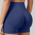 thumbnail image 2 of OSOLU Womens Workout Seamless Scrunch Lifting Shorts High Waist Gym Yoga Shorts Sports Soft Tummy Control Workout Athletic Gym Bottoms Navy L, 2 of 5