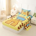 thumbnail image 2 of Erosebridal Light Blue Dripping Baseball Stitch & Waffle Letter A Graphic Twin Sheet Sets 3pcs, Alphabet Graphic Bedding for Boys And Girls Kids,Microfiber Bedroom Decor, 2 of 5