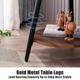 thumbnail image 5 of HDUTNGISN 2-Tier Round Brown Wood Side Table with Metal Frames,Small End Table for Living Room, 5 of 8