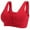 Red, variant on Sports Bras for Women High Support Front Closure Bralette Bra Plus Size Older Women Bras